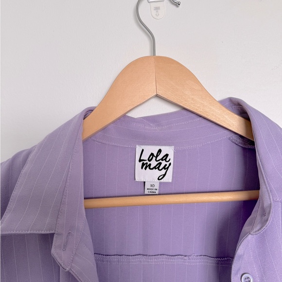 Lola May Purple shirt dress US10 - Picture 2 of 3